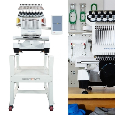 Hat/T-shirt/flat/3D/sequin/cording/beading embroidery PROEMB computerized wholesale flat embroidery machine single head embroidery machine embroidery machine