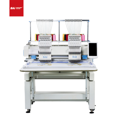 BAI multifunctionele Tubulaire Borduurwerkmachine 2 hoofd 12 naald geautomatiseerde vlakke hoed