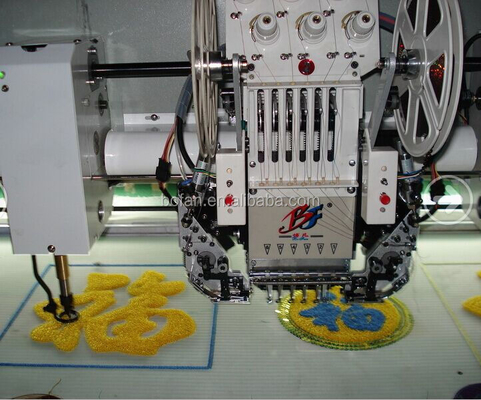 BEK Or Normal Equipment 6 Heads Automated Decking / Flocking Embroidery Machine Price